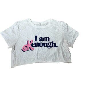 BARBIE THE MOVIE "I Am Kenough" Cropped T Shirt Size Small